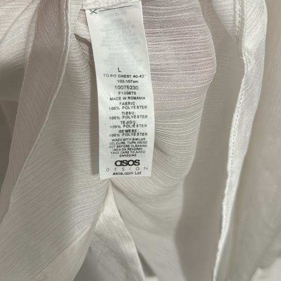 Brand new OSOS Design white Long sleeve shirts for men Size L - Picture 5 of 6